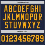 Personalized Authentic Baseball Jersey in Navy and Gold for Custom Teamwear Personalized Navy Gold Authentic Baseball Jersey