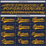 Personalized Authentic Baseball Jersey in Navy and Gold for Custom Teamwear Personalized Navy Gold Authentic Baseball Jersey