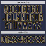 Personalized Navy Gold Baseball Jersey - Authentic Sleeveless Design Personalized Navy Gold Authentic Sleeveless Baseball