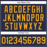 Custom Name Number Baseball Jersey - Personalized Authentic Navy Gold Sleeveless Team Jersey Personalized Navy Gold Authentic