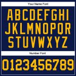 Custom Name and Number Personalized Navy and Gold Basketball Jersey - Authentic Throwback Design Personalized Navy Gold Authentic