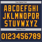 Custom Name and Number Personalized Baseball Jersey in Navy, Gold, and Crimson - Authentic Team Apparel Personalized Navy