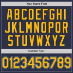Custom Name and Number Personalized Baseball Jersey - Navy Gold-Light Blue Authentic Throwback Style Personalized Navy Gold-Light