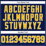 Personalized Navy Light Blue Gold Authentic Basketball Jersey - Throwback Style Personalized Navy Gold-Light Blue Authentic
