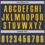 Custom Name and Number Authentic Throwback Basketball Jersey - Personalized Navy and Gold-Light Blue Personalized Navy Gold-Light