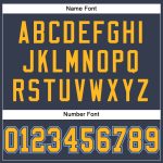 Custom Navy and Gold Light Blue Football Jersey - Authentic Personalized Team Name and Number Personalized Navy Gold-Light