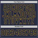 Personalized Authentic Baseball Jersey in Navy Gold Mesh - Throwback Style Personalized Navy Gold Mesh Authentic Throwback