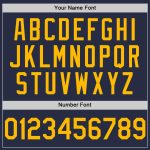 Custom Name Number Personalized Gold Navy Mesh Baseball Jersey Authentic Throwback Personalized Navy Gold Mesh Authentic