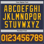 Custom Navy Gold-Orange Baseball Jersey with Personalized Name and Number - Authentic Throwback Design Personalized Navy