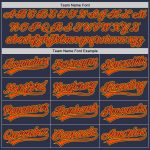 Custom Navy Gold-Orange Baseball Jersey with Personalized Name and Number - Authentic Throwback Design Personalized Navy
