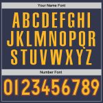 Custom Name Number Personalized Basketball Jersey - Navy Gold-Orange Authentic Throwback Personalized Navy Gold-Orange Authentic
