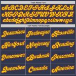 Custom Name Number Personalized Basketball Jersey - Navy Gold-Orange Authentic Throwback Personalized Navy Gold-Orange Authentic