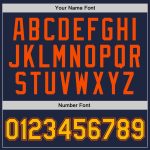 Personalized Authentic Throwback Basketball Jersey - Navy Gold-Orange Design Personalized Navy Gold-Orange Authentic Throwback