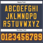 Custom Name Number Personalized Authentic Football Jersey Navy Gold Orange Mesh Personalized Navy Gold-Orange Mesh Authentic