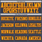 Custom Name Number Personalized Authentic Football Jersey Navy Gold Orange Mesh Personalized Navy Gold-Orange Mesh Authentic