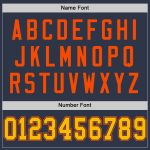 Custom Name Number Personalized Football Jersey - Navy Gold-Orange Mesh Authentic Throwback Team Style Personalized Navy