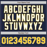 Custom Name Number Personalized Navy Gold Pinstripe Baseball Jersey Authentic Team Apparel Personalized Navy Gold Pinstripe