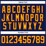 Custom Name and Number Navy Red Gold Hockey Lace Neck Jersey - Personalized Team Apparel Personalized Navy Gold-Red Hockey