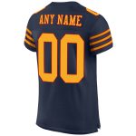 Personalized Authentic Football Jersey in Navy with Gold and Red Mesh Personalized Navy Gold-Red Mesh Authentic Football