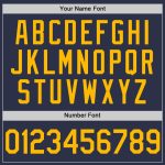 Custom Team Name Number Jersey - Personalized Navy Gold-Royal Authentic Throwback Baseball Jersey Personalized Navy Gold-Royal