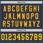 Custom Name and Number Personalized Navy Gold-Royal Football Jersey - Authentic Throwback Team Gear Personalized Navy Gold-Royal