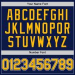 Custom Name Number Twinkle Star Baseball Jersey - Personalized Navy Gold-White 3D Gradient Design Team Apparel Personalized