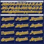 Custom Name Number Twinkle Star Baseball Jersey - Personalized Navy Gold-White 3D Gradient Design Team Apparel Personalized