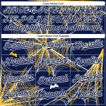 Custom Name and Number Personalized Spider Web Baseball Jersey - Navy Gold-White 3D Pattern Design Personalized Navy Gold-White