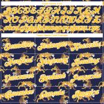 Custom Tiger Performance T-Shirt with Personalized Name & Number - Navy Gold-White 3D Pattern Design Personalized Navy Gold-White