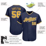 Custom Name Number Personalized Baseball Jersey Navy Gold White Authentic Personalized Navy Gold-White Authentic Baseball