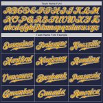 Custom Name Number Personalized Baseball Jersey Navy Gold White Authentic Personalized Navy Gold-White Authentic Baseball