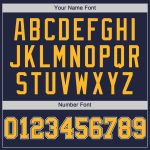 Custom Name Number Personalized Baseball Jersey Navy Gold White Authentic Personalized Navy Gold-White Authentic Baseball