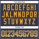 Custom Name and Number Baseball Jersey - Personalized Navy Gold-White Authentic Drift Fashion Clothing Personalized Navy