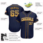 Custom Name and Number Baseball Jersey - Personalized Navy Gold-White Authentic Drift Fashion Clothing Personalized Navy