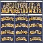 Custom Name and Number Baseball Jersey - Personalized Navy Gold-White Authentic Drift Fashion Clothing Personalized Navy