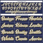 Personalized Authentic Navy Gold-White Basketball Jersey - Custom Throwback Style Personalized Navy Gold-White Authentic