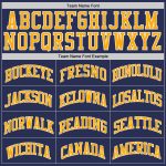 Custom Name Number Personalized Throwback Basketball Jersey - Navy Gold White Authentic Team Jersey Personalized Navy Gold-White