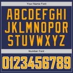 Custom Name Number Personalized Throwback Basketball Jersey - Navy Gold White Authentic Team Jersey Personalized Navy Gold-White
