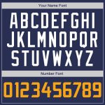 Customizable Navy Gold-White Authentic Throwback Baseball Jersey Shirt with Personalized Name & Number Personalized Navy