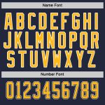 Custom Name and Number Hockey Jersey in Navy, Gold, and White - Personalized Team Jersey Personalized Navy Gold-White Hockey
