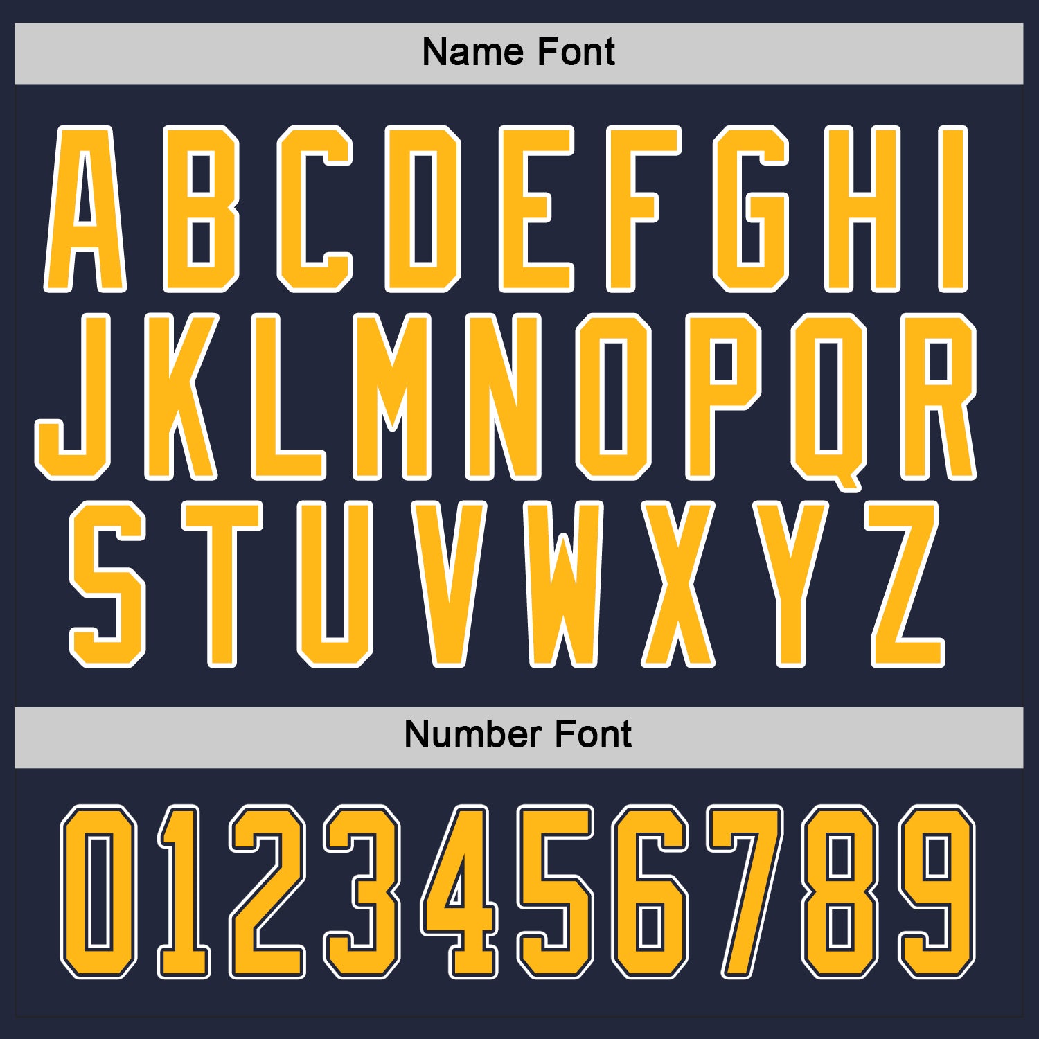 Personalized Navy Gold-White Hockey Jersey Team Custom Name and Number Custom Name and Number Hockey Jersey in Navy, Gold, and White - Personalized Team Jersey Personalized Navy Gold-White Hockey - Image 3