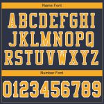 Personalized Authentic Football Jersey - Navy Gold White Mesh Design Personalized Navy Gold-White Mesh Authentic Football