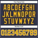 Personalized Navy Gold White Throwback Baseball Jersey - Authentic Mesh Fan Gear Personalized Navy Gold-White Mesh Authentic