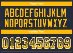 Custom Team Football Jersey with Personalized Name & Number - Navy Gold-White Mesh Drift Design Personalized Navy Gold-White