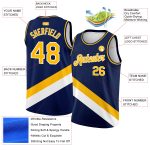 Custom Name Number Basketball Jersey - Personalized Navy Gold-White Modern City Edition Personalized Navy Gold-White Modern