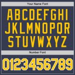 Custom Team Performance T-Shirt Personalized with Gold-White Navy Design, Name & Number Personalized Navy Gold-White Performance