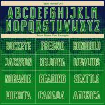Custom Name and Number Soccer Jersey - Personalized Navy Green-Cream Sublimation Team Uniform Personalized Navy Grass Green-Cream