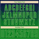 Custom Name and Number Soccer Jersey - Personalized Navy Green-Cream Sublimation Team Uniform Personalized Navy Grass Green-Cream