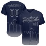 Personalized 3D Dallas City Edition Navy Gray Baseball Jersey - Custom Name and Number, Authentic Fashion Team Gear Personalized