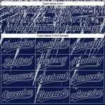 Custom Name and Number Unisex Softball Jersey - Personalized Navy Gray 3D Abstract Sharp Shape, Two-Button Design Personalized